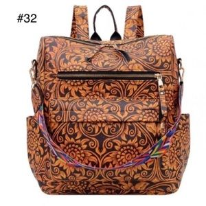 Western Sunflower Backpack Purse Brand New